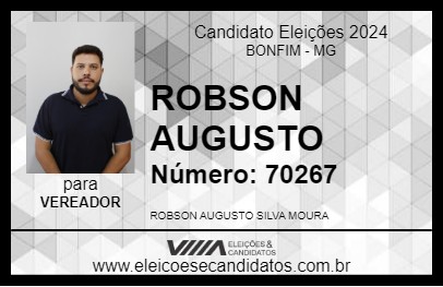 Candidato ROBSON AUGUSTO 2024 - BONFIM - Eleições