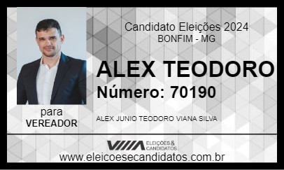 Candidato ALEX TEODORO 2024 - BONFIM - Eleições