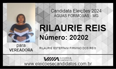 Candidato RILAURIE REIS 2024 - ÁGUAS FORMOSAS - Eleições