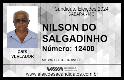 Candidato NILSON DO SALGADINHO 2024 - SABARÁ - Eleições