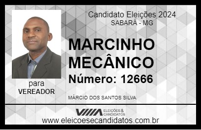 Candidato MARCINHO MECÂNICO 2024 - SABARÁ - Eleições