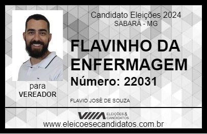 Candidato FLAVINHO DA ENFERMAGEM 2024 - SABARÁ - Eleições