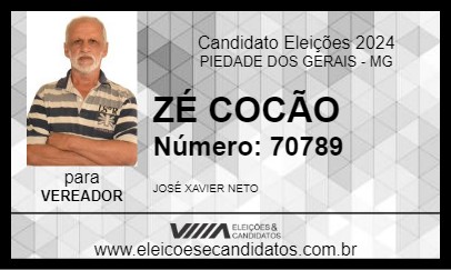 Candidato ZÉ COCÃO 2024 - PIEDADE DOS GERAIS - Eleições