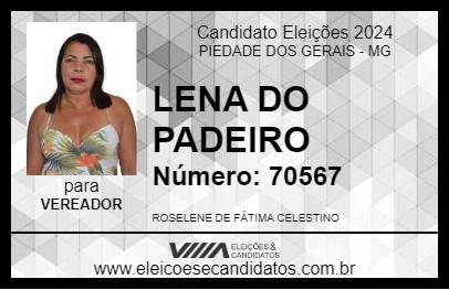 Candidato LENA DO PADEIRO 2024 - PIEDADE DOS GERAIS - Eleições