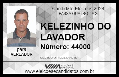 Candidato KELEZINHO DO LAVADOR 2024 - PASSA QUATRO - Eleições