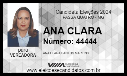 Candidato ANA CLARA 2024 - PASSA QUATRO - Eleições