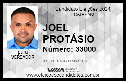 Candidato JOEL PROTÁSIO 2024 - PRATA - Eleições