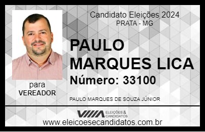 Candidato PAULO MARQUES LICA 2024 - PRATA - Eleições