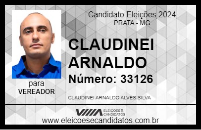 Candidato CLAUDINEI ARNALDO 2024 - PRATA - Eleições