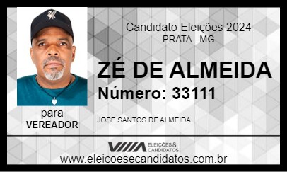 Candidato ZÉ DE ALMEIDA 2024 - PRATA - Eleições