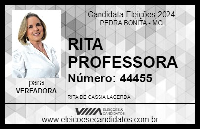 Candidato RITA PROFESSORA 2024 - PEDRA BONITA - Eleições