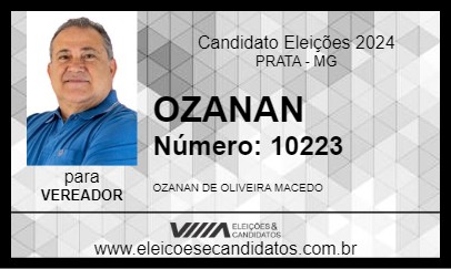 Candidato OZANAN 2024 - PRATA - Eleições