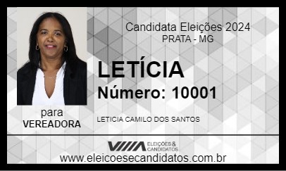 Candidato LETÍCIA 2024 - PRATA - Eleições