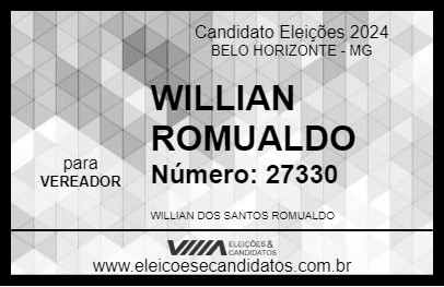 Candidato WILLIAN ROMUALDO 2024 - BELO HORIZONTE - Eleições