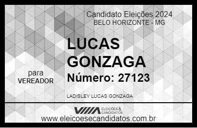 Candidato LUCAS GONZAGA 2024 - BELO HORIZONTE - Eleições