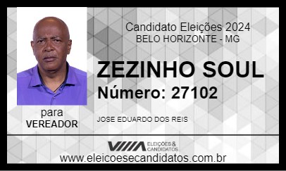 Candidato ZEZINHO SOUL 2024 - BELO HORIZONTE - Eleições