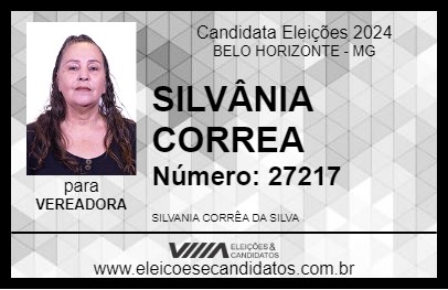 Candidato SILVÂNIA CORREA 2024 - BELO HORIZONTE - Eleições