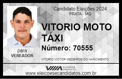 Candidato VITORIO MOTO TÁXI 2024 - PRATA - Eleições