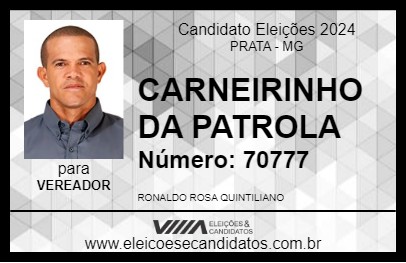 Candidato CARNEIRINHO DA PATROLA 2024 - PRATA - Eleições