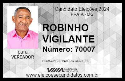 Candidato ROBINHO VIGILANTE 2024 - PRATA - Eleições