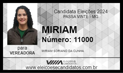 Candidato MIRIAM 2024 - PASSA VINTE - Eleições