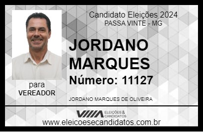 Candidato JORDANO MARQUES 2024 - PASSA VINTE - Eleições