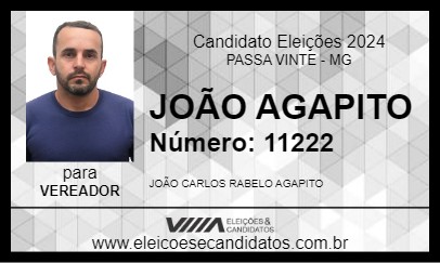 Candidato JOÃO AGAPITO 2024 - PASSA VINTE - Eleições