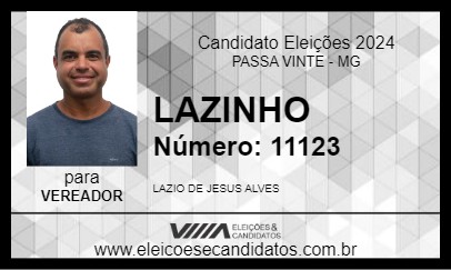 Candidato LAZINHO 2024 - PASSA VINTE - Eleições