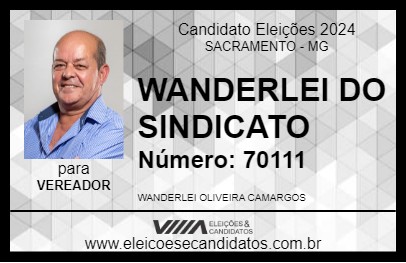 Candidato WANDERLEI DO SINDICATO 2024 - SACRAMENTO - Eleições