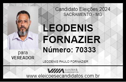 Candidato LEODENIS FORNAZIER 2024 - SACRAMENTO - Eleições