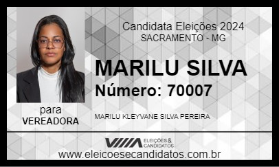 Candidato MARILU SILVA 2024 - SACRAMENTO - Eleições