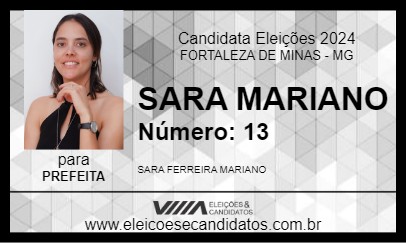 Candidato SARA MARIANO 2024 - FORTALEZA DE MINAS - Eleições