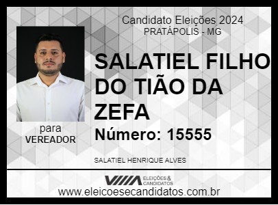 Candidato SALATIEL FILHO DO TIÃO DA ZEFA 2024 - PRATÁPOLIS - Eleições