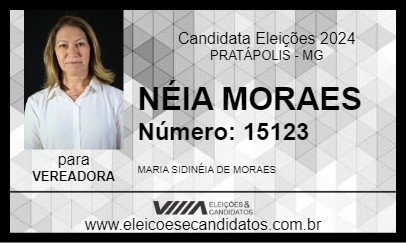 Candidato NÉIA MORAES 2024 - PRATÁPOLIS - Eleições