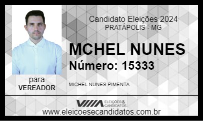 Candidato MICHEL NUNES 2024 - PRATÁPOLIS - Eleições