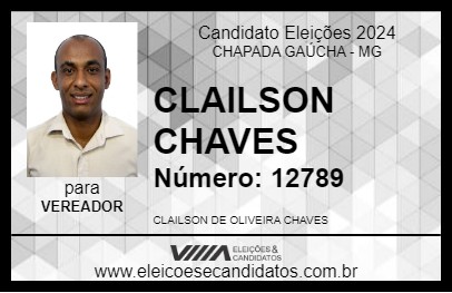 Candidato CLAILSON CHAVES 2024 - CHAPADA GAÚCHA - Eleições