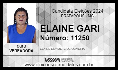 Candidato ELAINE GARI 2024 - PRATÁPOLIS - Eleições