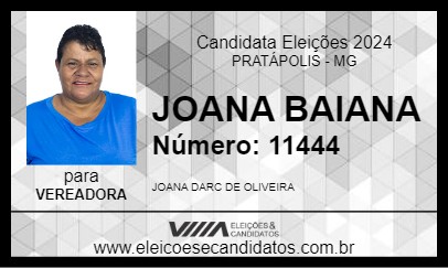 Candidato JOANA BAIANA 2024 - PRATÁPOLIS - Eleições