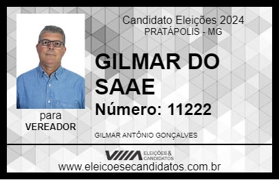 Candidato GILMAR DO SAAE 2024 - PRATÁPOLIS - Eleições