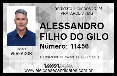 Candidato ALESSANDRO FILHO DO GILO 2024 - PRATÁPOLIS - Eleições