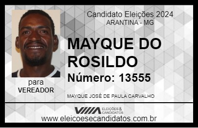 Candidato MAYQUE DO ROSILDO 2024 - ARANTINA - Eleições