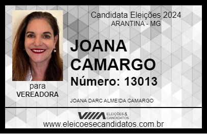 Candidato JOANA CAMARGO 2024 - ARANTINA - Eleições