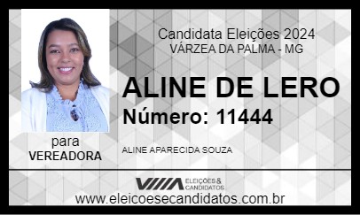 Candidato ALINE DE LERO 2024 - VÁRZEA DA PALMA - Eleições