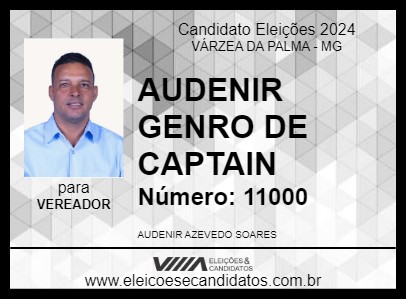 Candidato AUDENIR GENRO DE CAPTAIN 2024 - VÁRZEA DA PALMA - Eleições