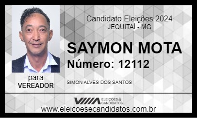 Candidato SAYMON MOTA 2024 - JEQUITAÍ - Eleições