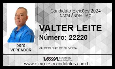 Candidato VALTER LEITE 2024 - NATALÂNDIA - Eleições