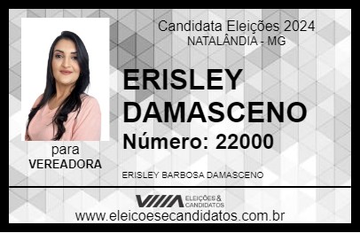 Candidato ERISLEY DAMASCENO 2024 - NATALÂNDIA - Eleições