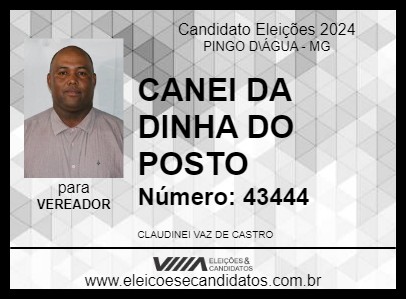 Candidato CANEI DA DINHA DO POSTO 2024 - PINGO D\ÁGUA - Eleições