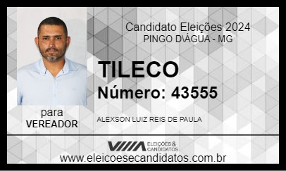 Candidato TILECO 2024 - PINGO D\ÁGUA - Eleições