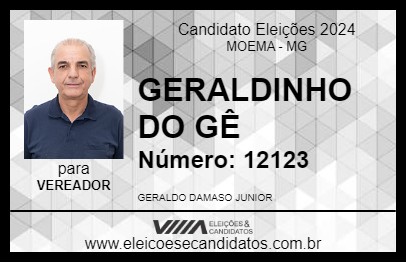 Candidato GERALDINHO DO GÊ 2024 - MOEMA - Eleições